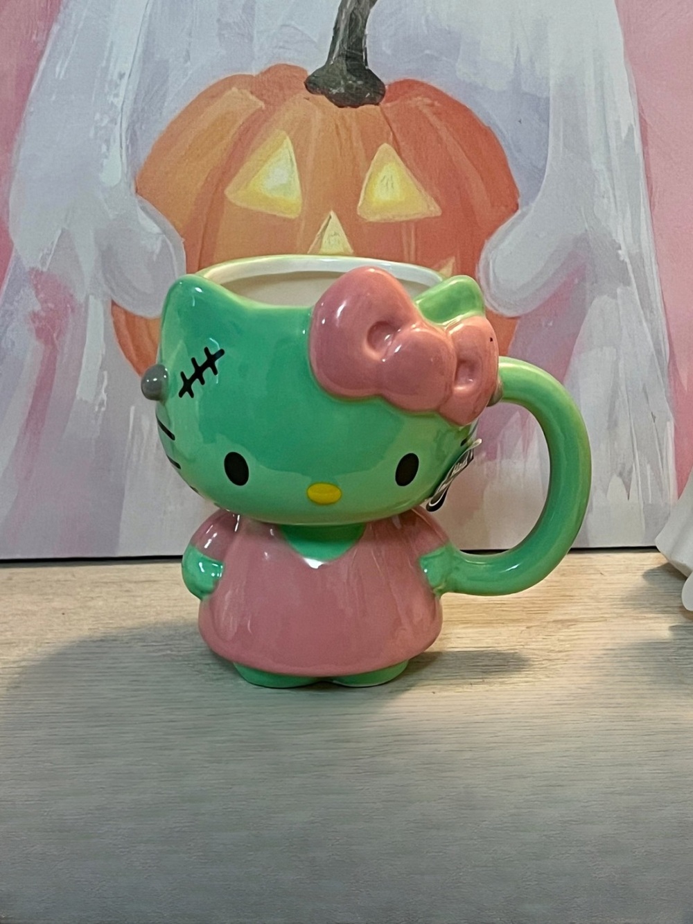 Sanrio Hello Kitty Frankenstein Bride Halloween Sculpted Mug 20 oz 🧟‍♀️🎃